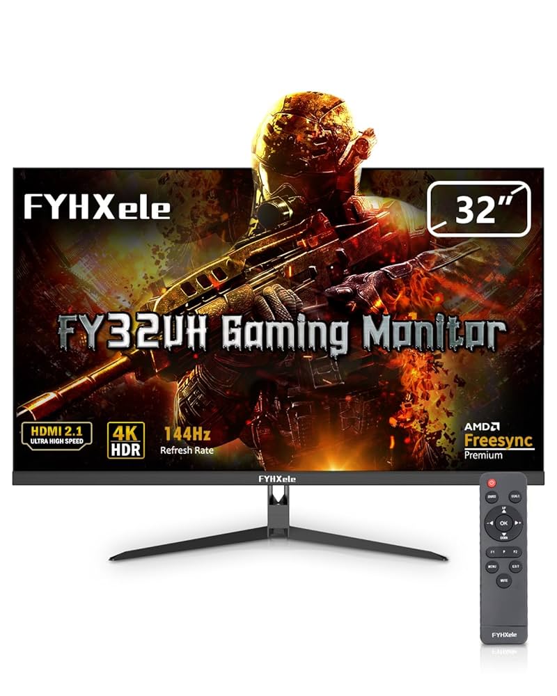 Amazon.com: FYHXele Monitor de juegos 4K de 144 Hz 32