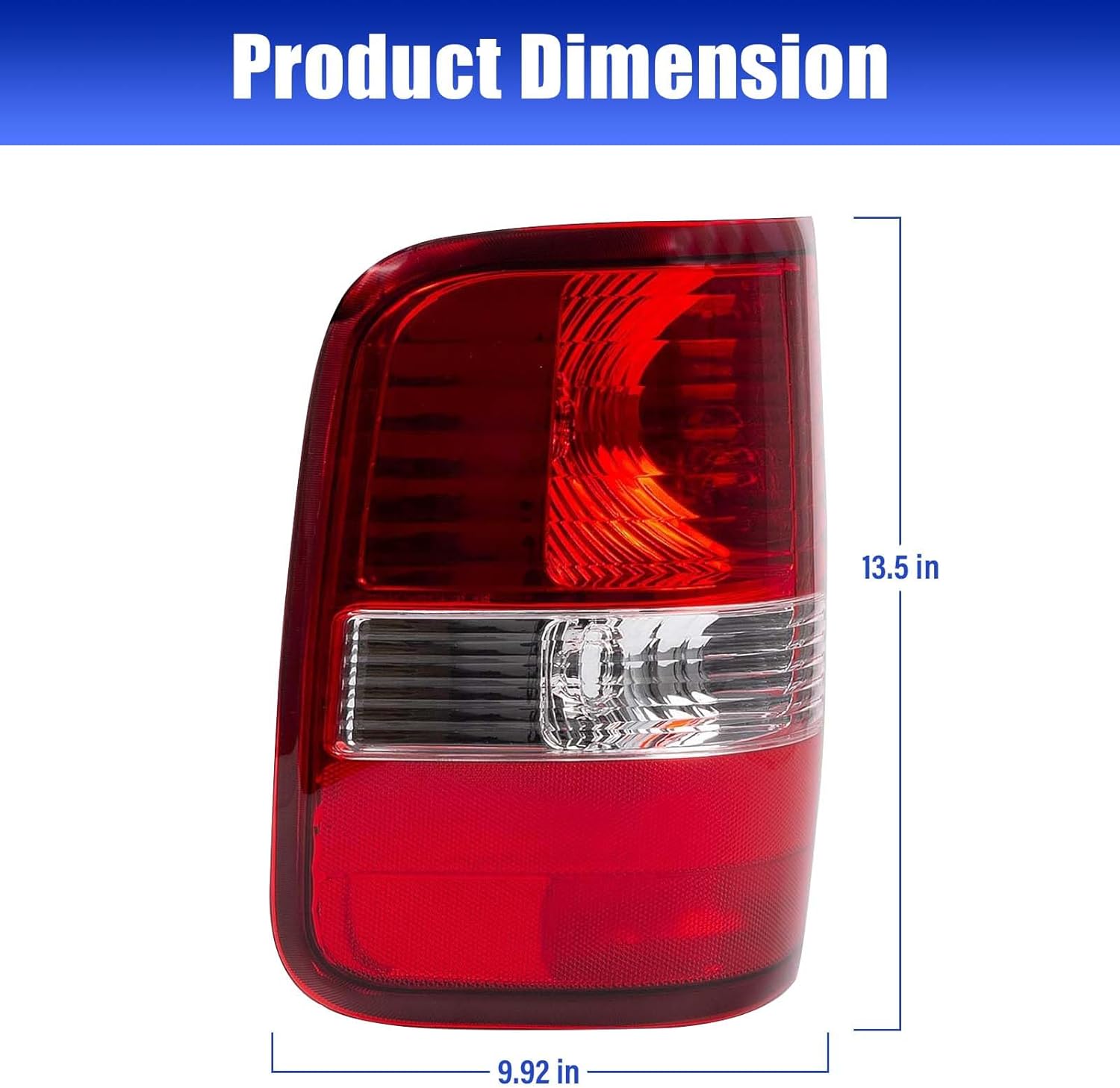 Ford F150 TailLights Compatible with 2004 2005 2006 2007 2008, F-150 TailLight Brake Rear Lamp OE-Style Replacement, Driver and Passenger Side Rear Light Brake Lamp, without Bulbs and Harness