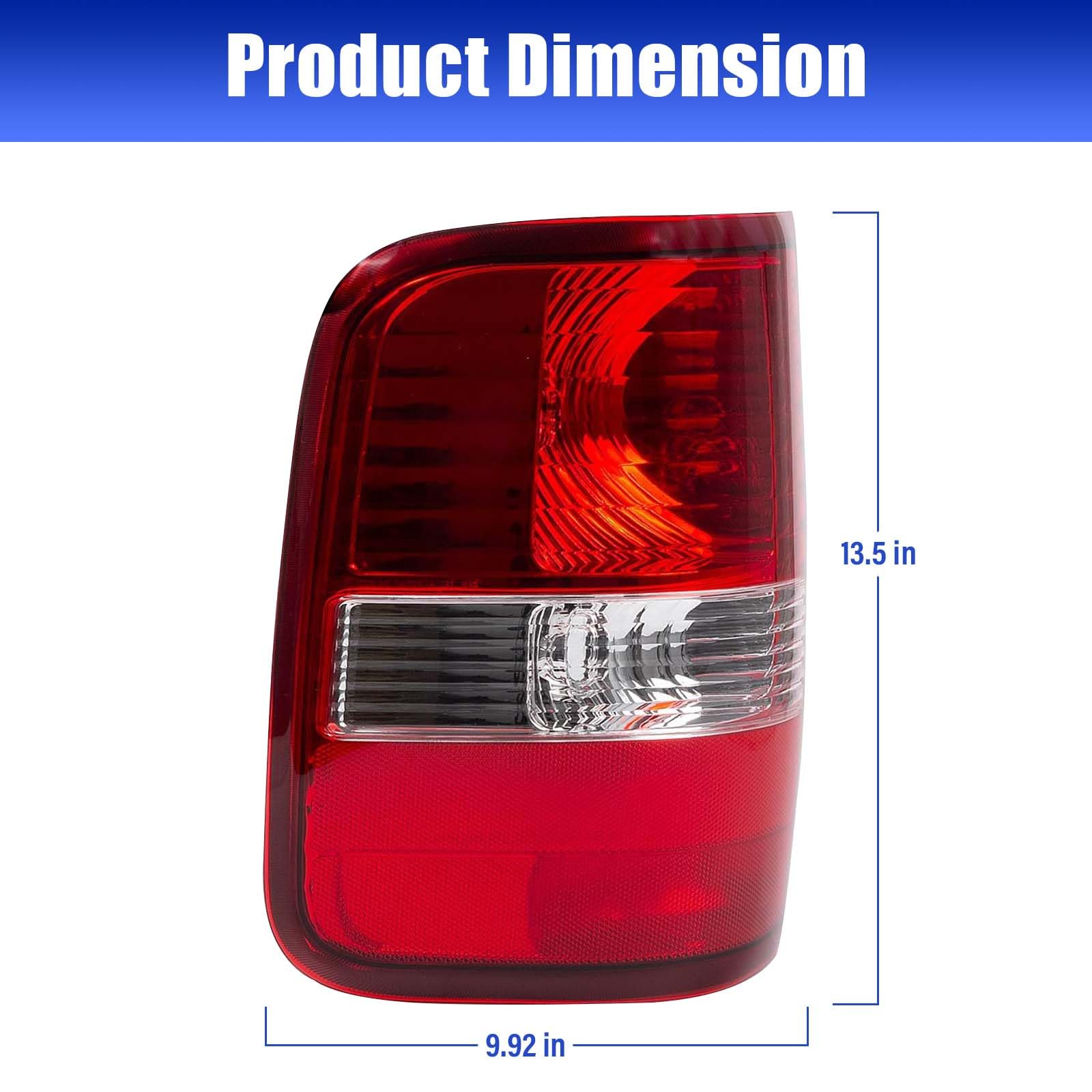 Pair Of Tail Lights For 2004-2008 Ford F150 – Driver & Passenger Side Set, DOT Certified, 2-Year Warranty