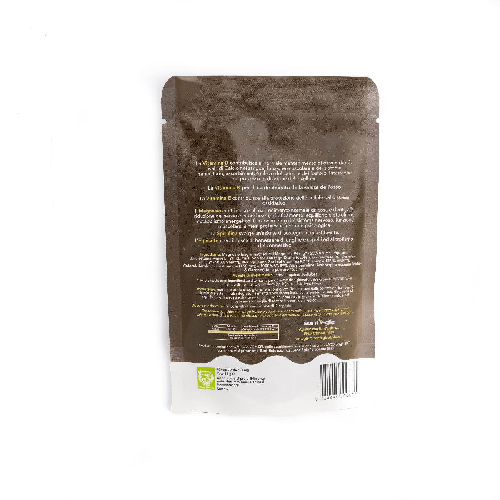Sant'Egle Integratore Vitamine DKE con Magnesio, 90 cps | In capsule, 100% naturale