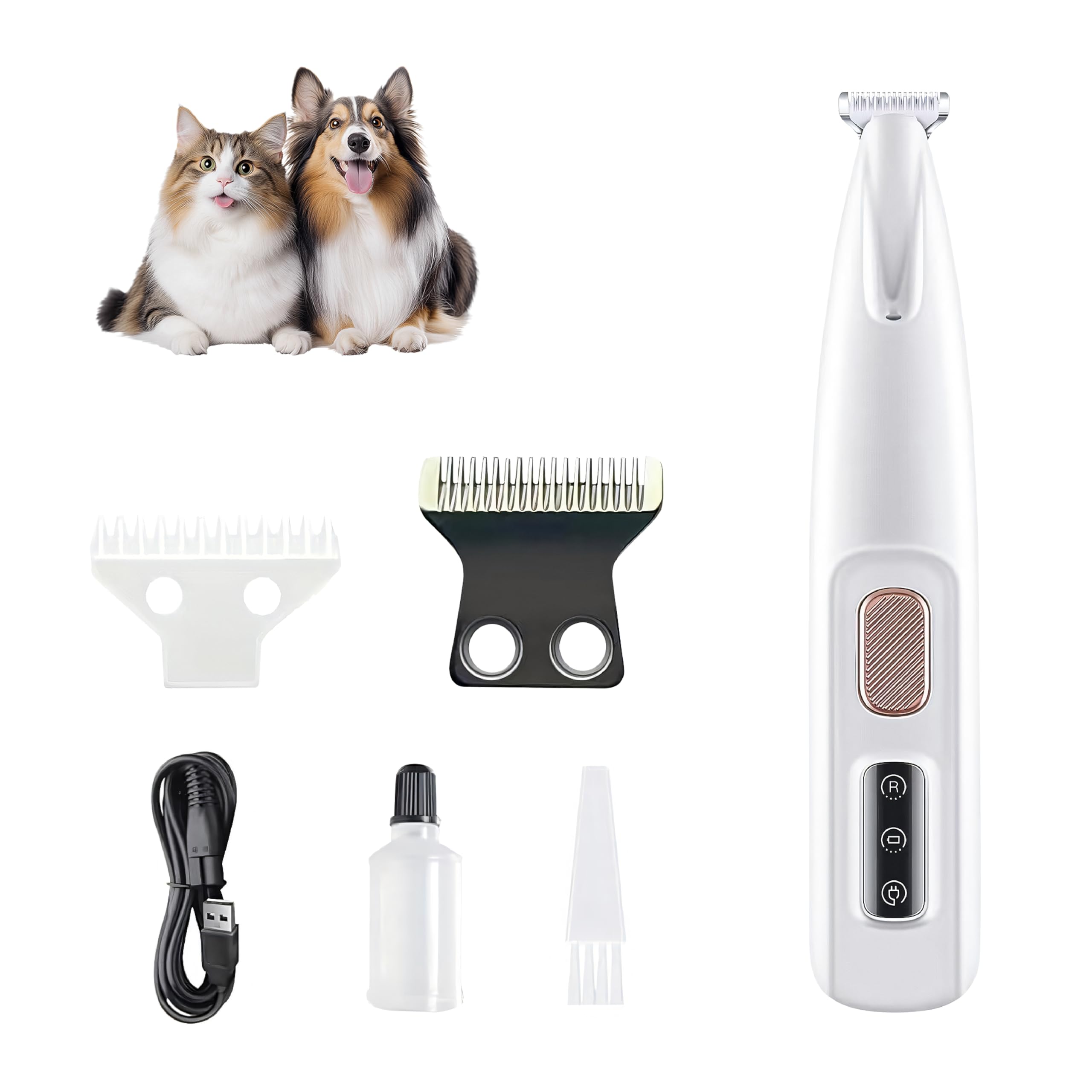 Upgrade Pet Paws Trimmer, Dog Grooming Clippers, Cat Shaver, Doggykings 3 in 1 Electric Dog Paw Trimmer