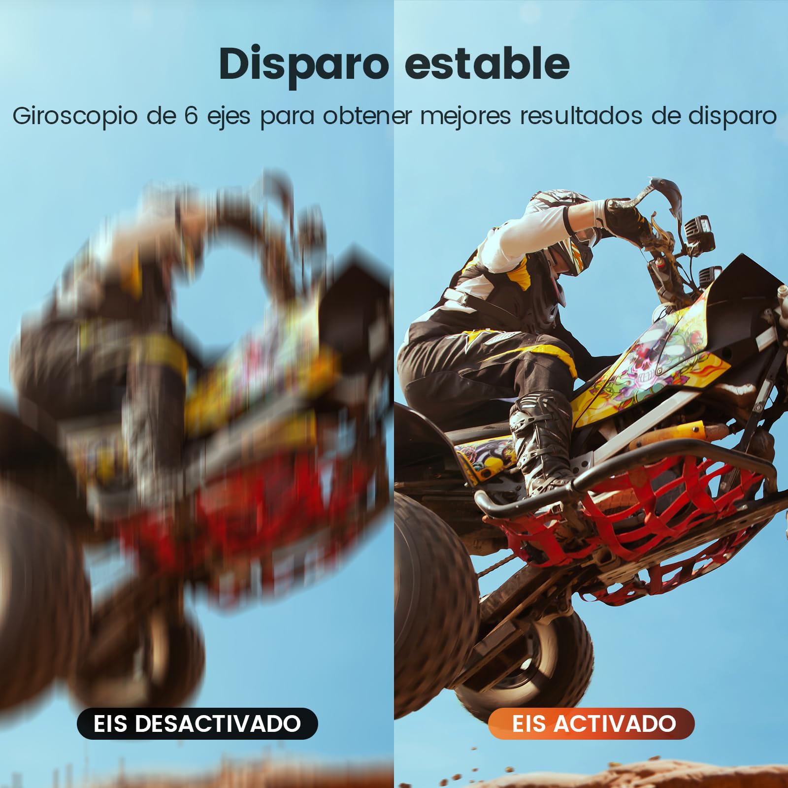 4K 60FPS Cámara Deportiva - 48MP WiFi Cámara Acuática con Tarjeta 64G, Zoom 8X, 170° EIS, Subacuática 15M, con Control Remoto, 2 * 1350mAh Baterías (64GB)