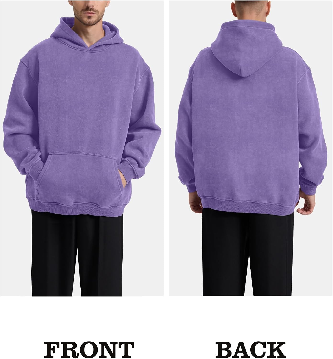 Hatant Oversized Hoodie Sweatshirts for Men Couples Heavyweight Hoodies Pullover Vintage Mens Acid Wash Sweaters Clothes 2026