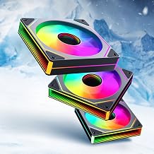 Prism 7PRO 120mm Case Fan 3-Pack, Infinity Mirror PC Cooling Reverse Fan, PWM ARGB Sync Cooling Fan with Daisy-Chain, Next-Gen Silent HDB, High Airflow for Gaming PC Builds, AIO & CPU Coolers