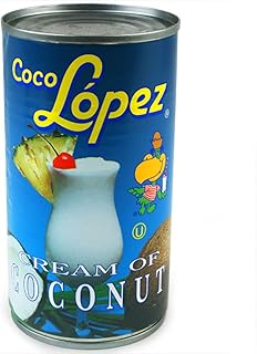 Coco Lopez Coconut Cream Tins 425g - Set of 6 | Real Cream of Coconut - ...