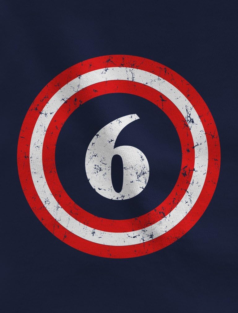 Tstars Captain 6th Birthday Shirt - Fun Gift Tee for 6-Year-Old Boys & Girls, Toddler and Youth Kids T-Shirt