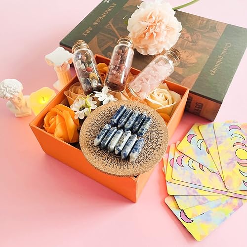 Miniatura 117 de Juego de 10 varitas de cristales curativos de ojo de tigre, piedras pulidas pulidas a granel naturales hexagonales puntiagudas Reiki de equilibrio