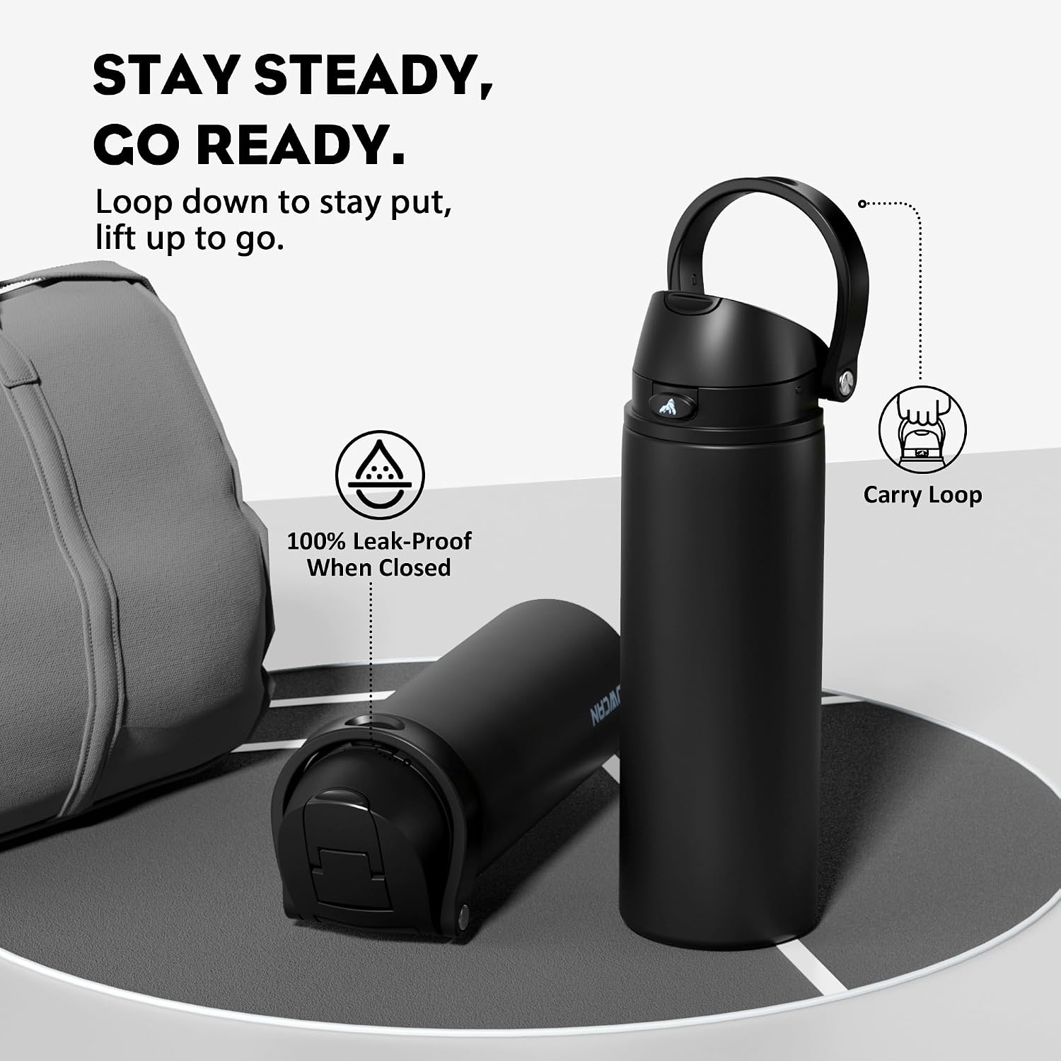 Powcan 24 Oz Insulated Water Bottle