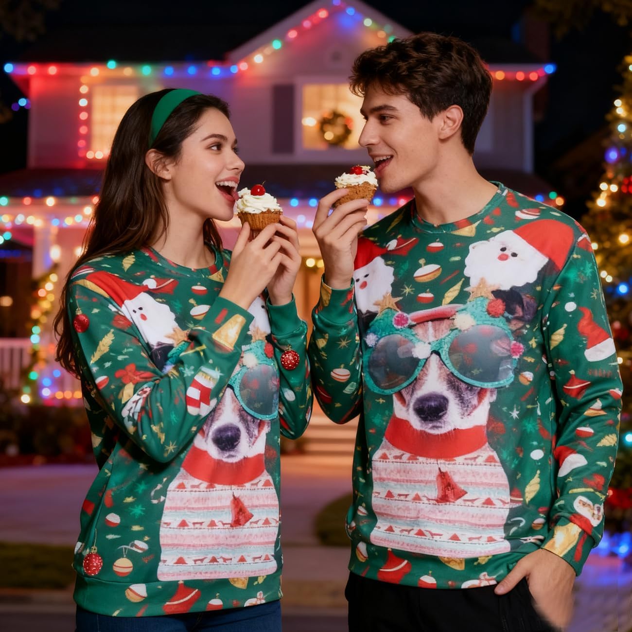 Idgreatim Unisex Ugly Christmas Crewneck Sweatshirt Novelty 3D Graphic Long Sleeve Sweater Shirt - Image 2