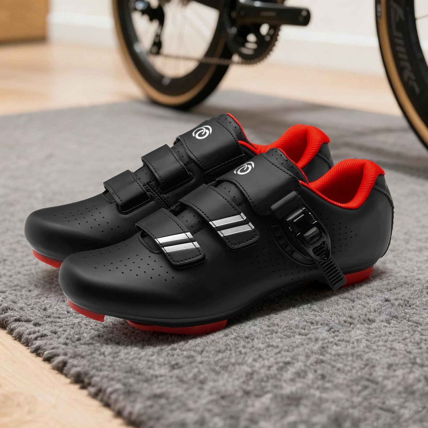 Cycling Shoes for Men Women Compatible with Peloton Bike, Indoor Spin Shoes with Pre-Installed Delta Cleats, Comfortable & Safe Unisex Outdoor Road Cycling Shoes - Image 3