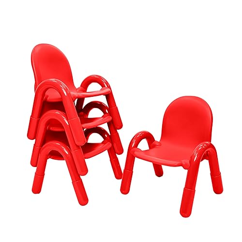 Vista 11 de Children's Factory Baseline - Silla infantil de 5 pulgadas, color rojo manzana caramelo, paquete de 4, solución de asiento ergonómico apilable