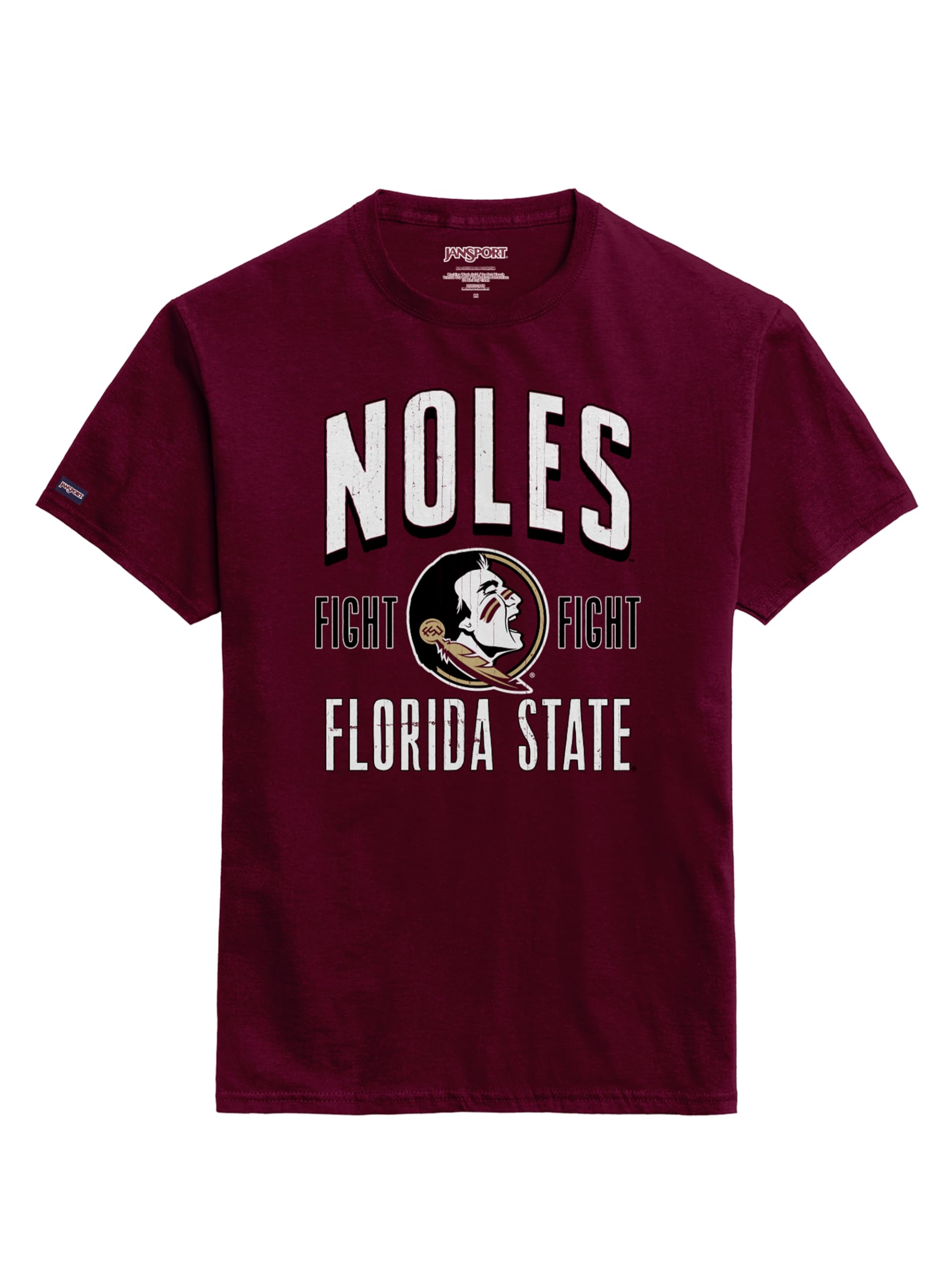 JanSport NCAA Officially Licensed Campus Short Sleeve T Shirt for Men, Soft &amp; Breathable Pre-Shrunk Cotton Crewneck T Shirt