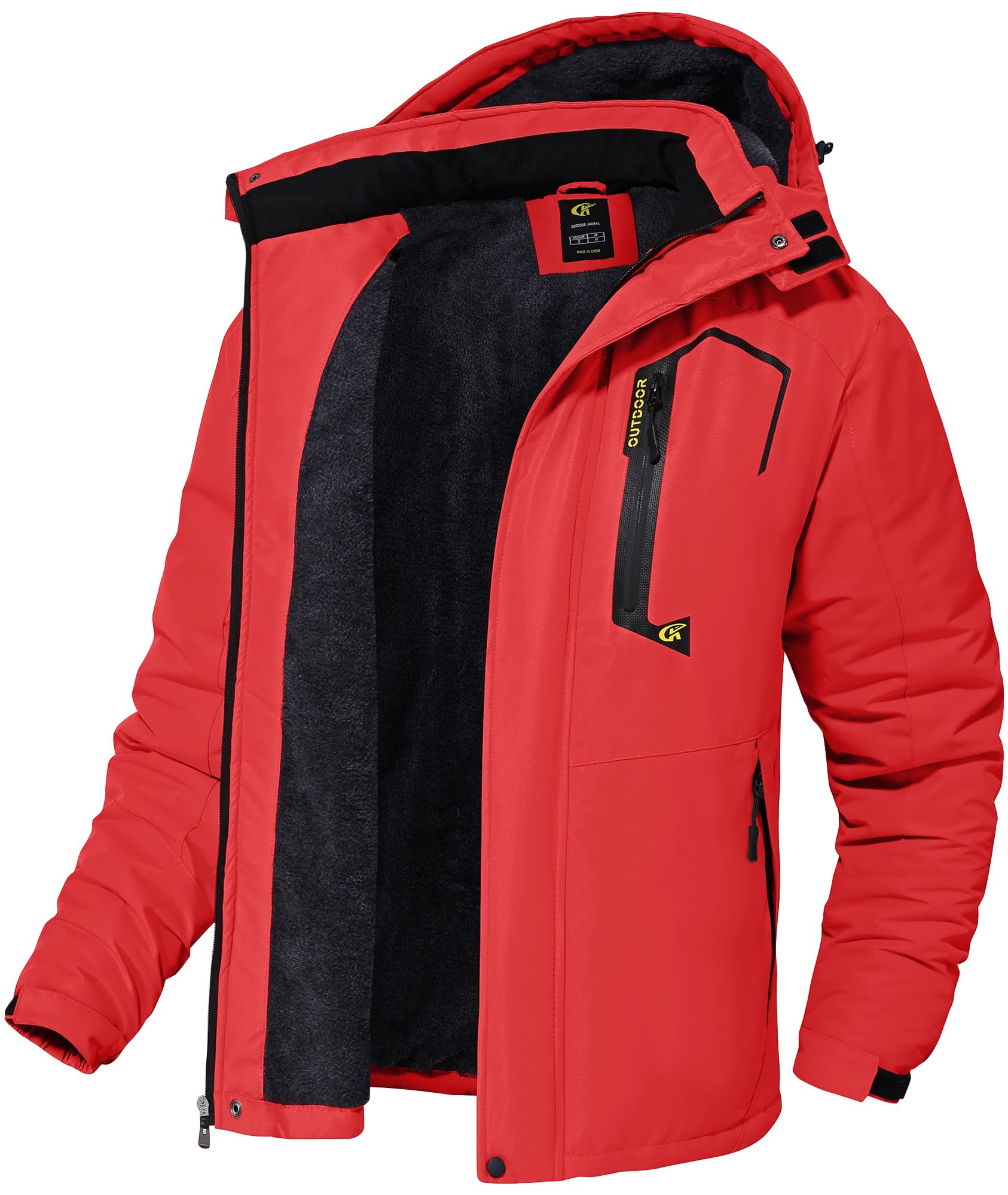 QPNGRP Mens Waterproof Ski Snowboard Jacket Winter Windproof Snow Coat