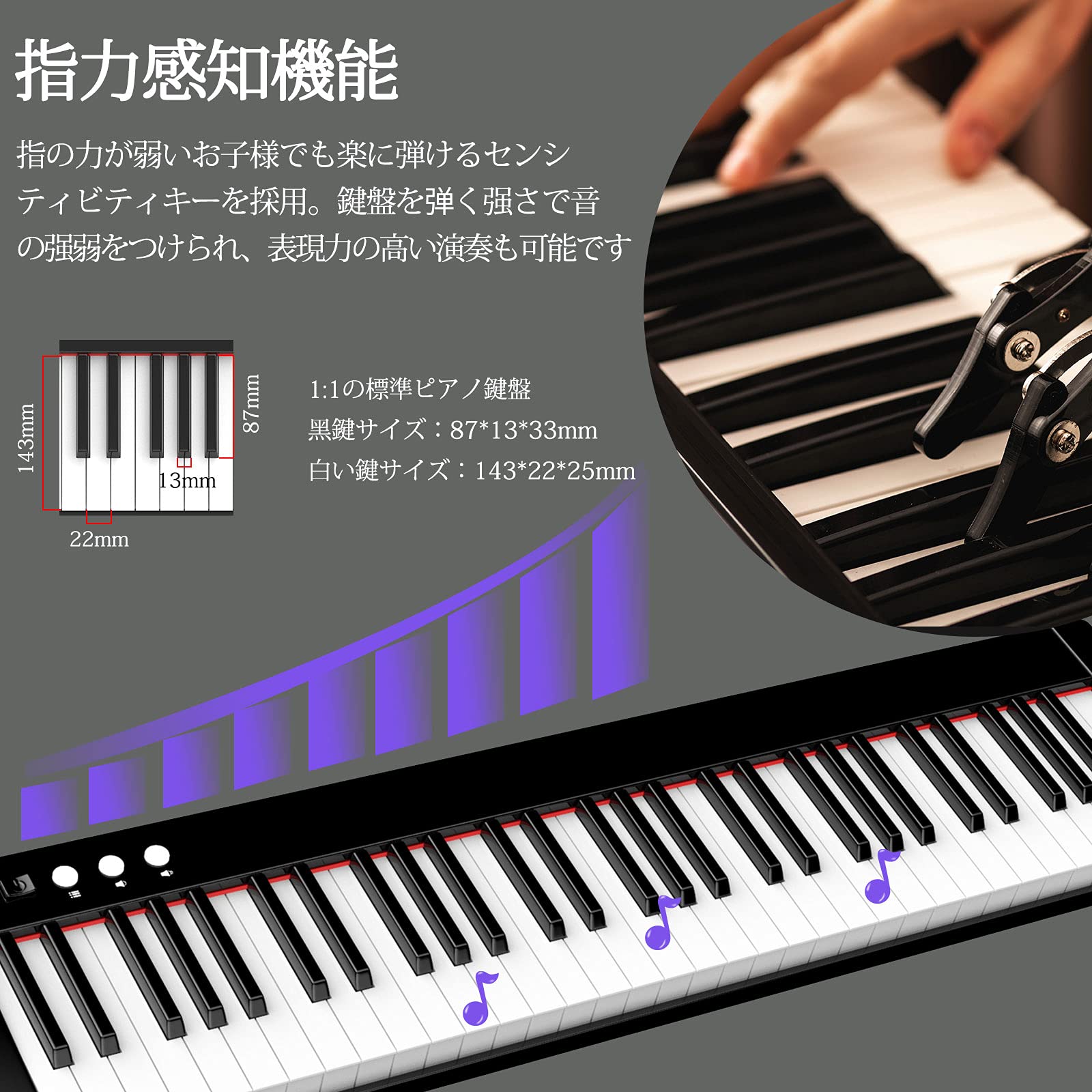 Amazon | TERENCE 電子ピアノ 61鍵盤 初心者向け キーボード 音色140 