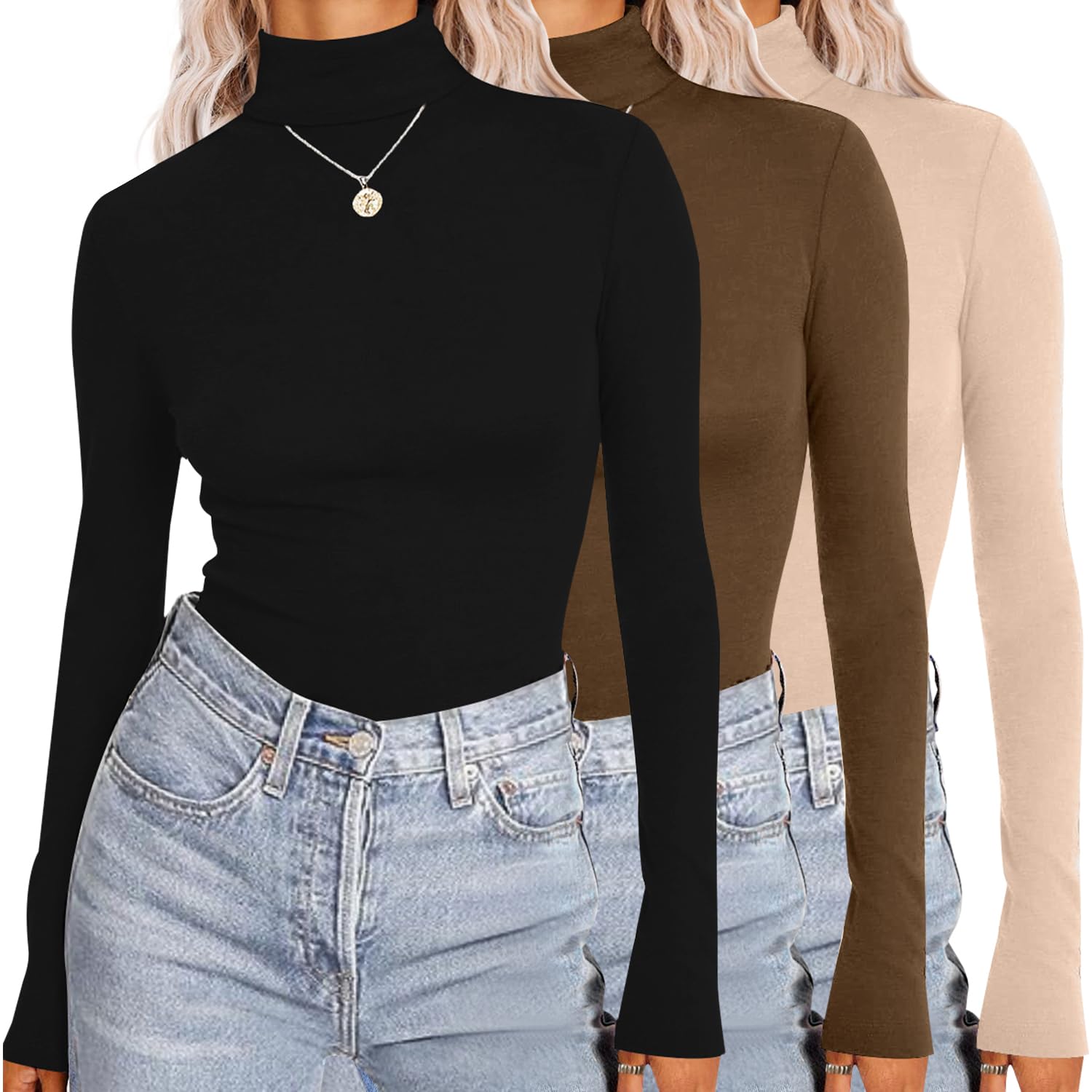 Ekouaer Thermal Maglia Termica Donna Maglietta Manica Lunga Invernale Magliette Termiche, S-XXL