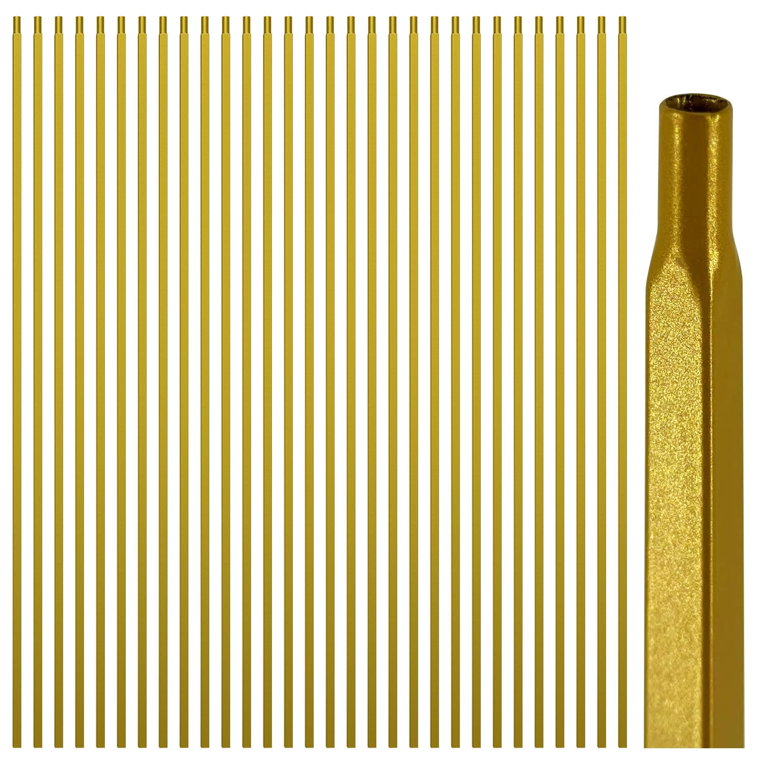 Photo 1 of BH Railing Wrought Iron Stair Balusters, 1/2" x 44", Gold (30 Count)