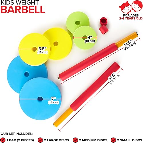 Miniatura 2 de Modern Innovations Juego de pesas de mancuerna para niños, equipo de entrenamiento de juguete, pesas para niños para ejercicio, diversión y fitness