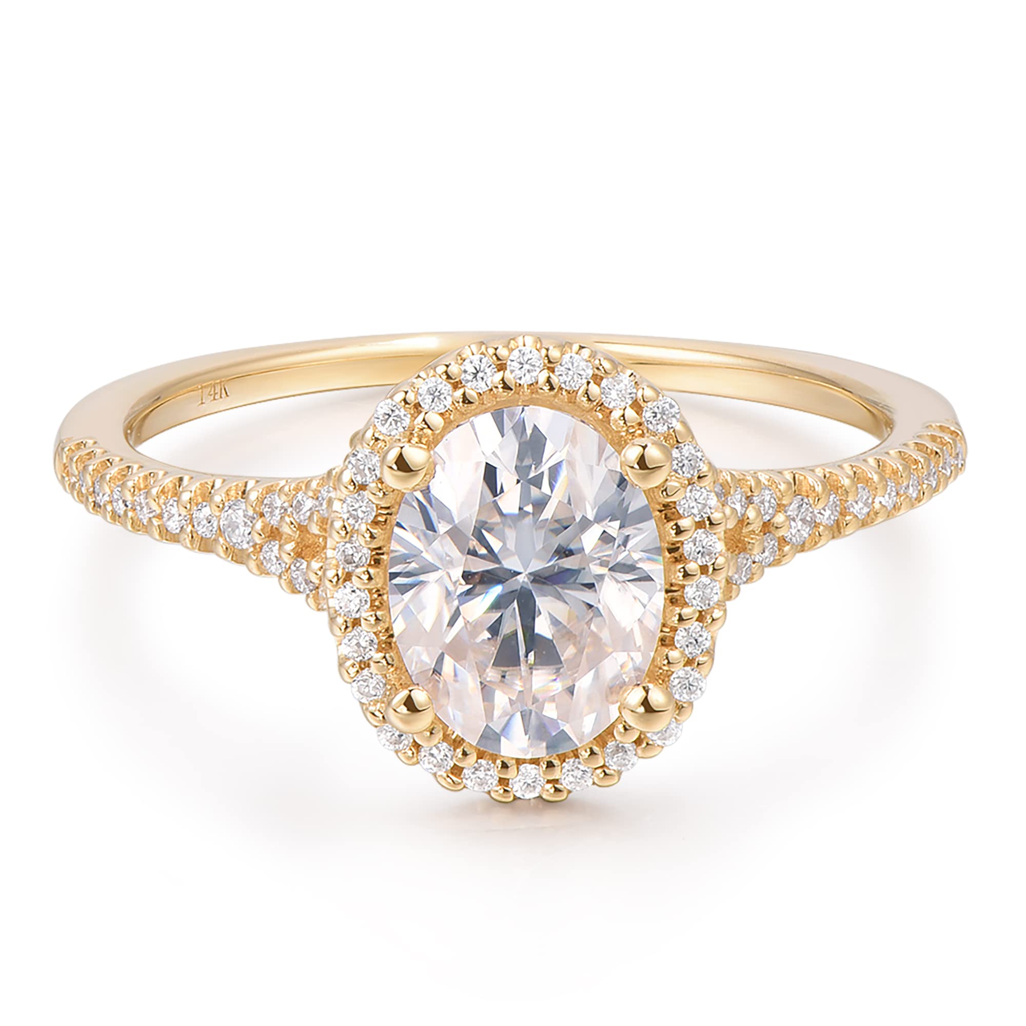 NOVSEAS Oval Halo Moissanite
