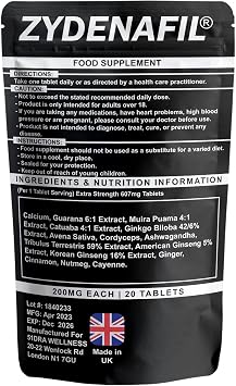 20 Tablets Herbal Men’s Strength & Energy Tablets – Ginseng-Based Formula for Stamina, Vitality & Daily Performance – Natural Actives