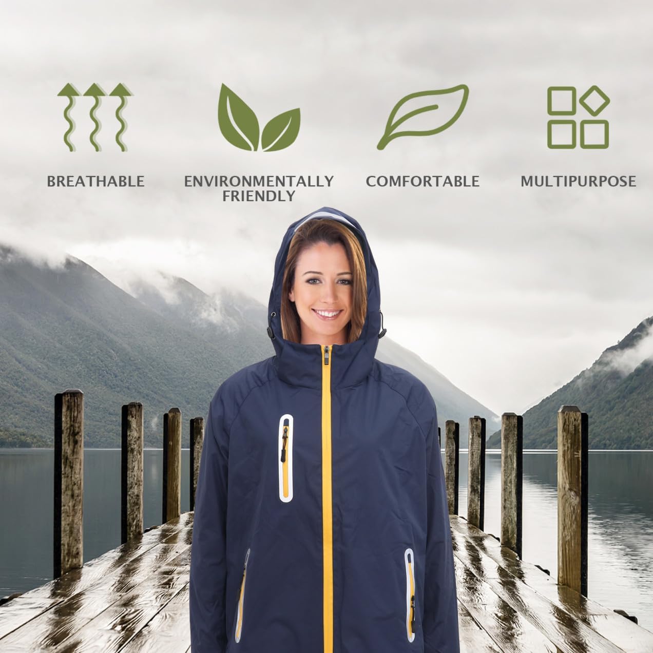 Fleece-Lined Hooded Winter Coat for Women Waterproof Windbreaker for Outdoor Skiing and Hiking Thick Warm Jacket for Winter Activities
