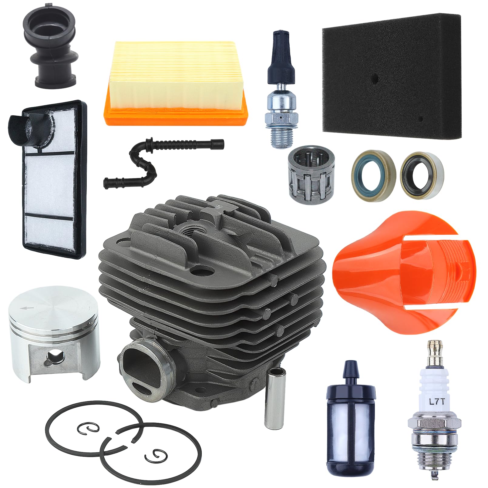 49mm Cilindro Pistone Kit per Stihl TS400 Aria Filtro Carburante Paraolio Motosega Sostituire Parti 4223 020 1200 4223 141 0300