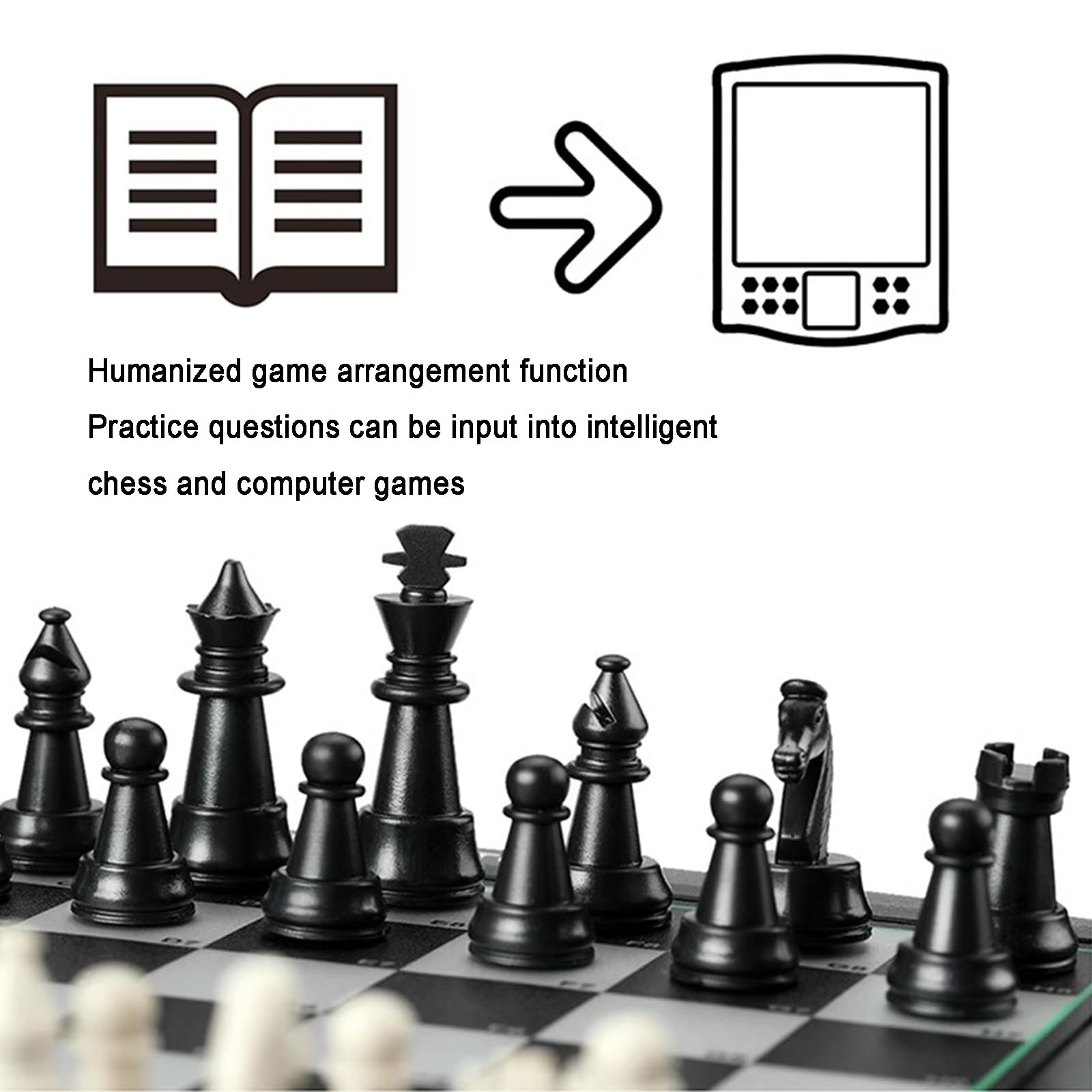 Elektronisches Schachbrett, Intelligente Mensch-Maschine-Interaktion, Mit Magnetischen Figuren, LCD-Bildschirm – Anzeige Der Figurenpositionen, Für Anfänger Und Schachliebhaber