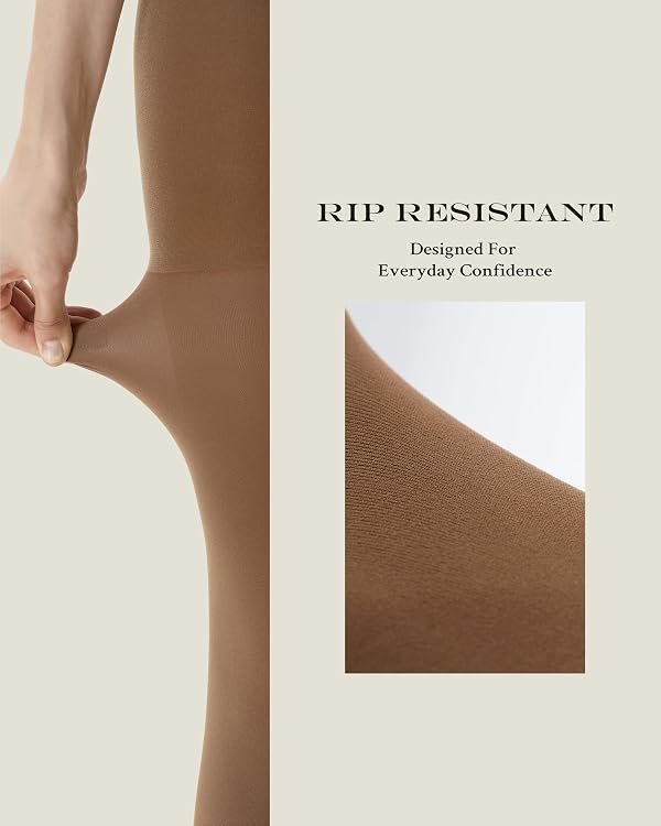 Black Tights for Women 80D Control Top Tights Shaping Opaque Pantyhose by YIRANE - Used condition - Image 3