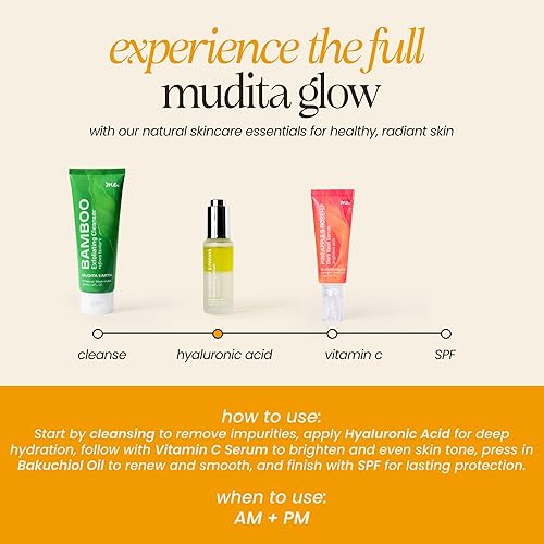 Miniatura 6 de Mudita Earth - Suero de ácido hialurónico + vitamina B5 para la cara, 1 onza líquida, suero de brillo de arándanos y papaya probado por