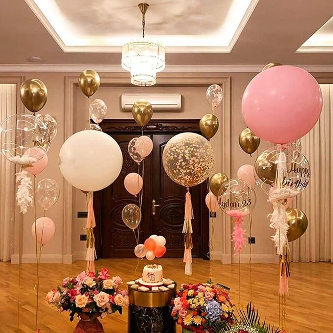 Kit de Guirnalda de Globos Rosas Adornos Cumpleaños Flores 