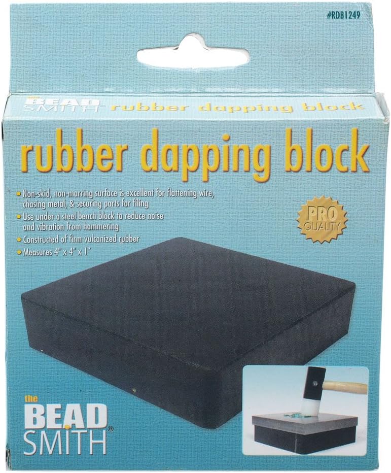 Beadsmith Rubber Bench / Dapping Block - 4" x 4" _ From RawTreasures