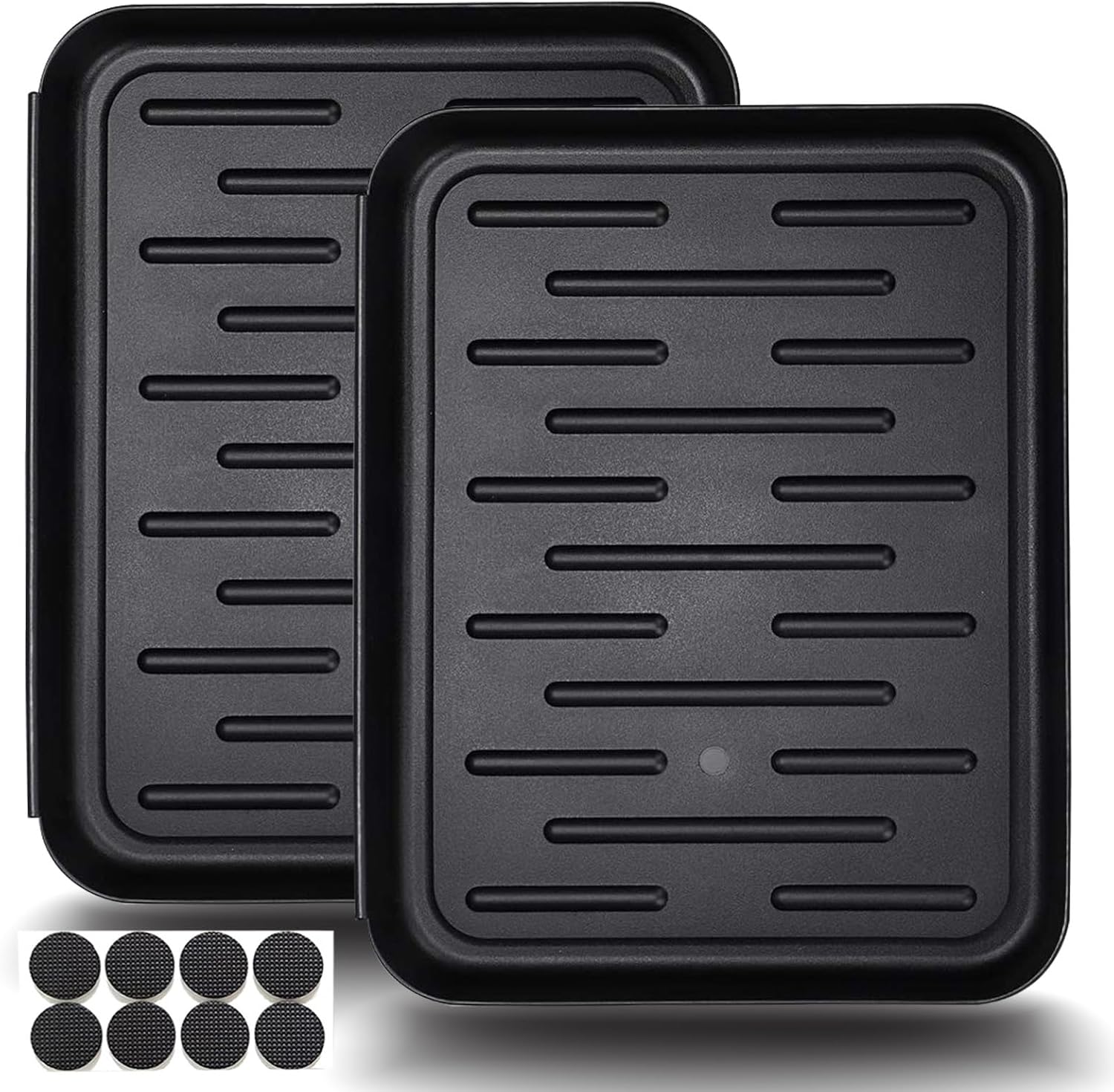 Boot Tray for Entryway Indoor, 2 Pack Plastic Small Shoe Mat Tray, Narrow Boot Tray
