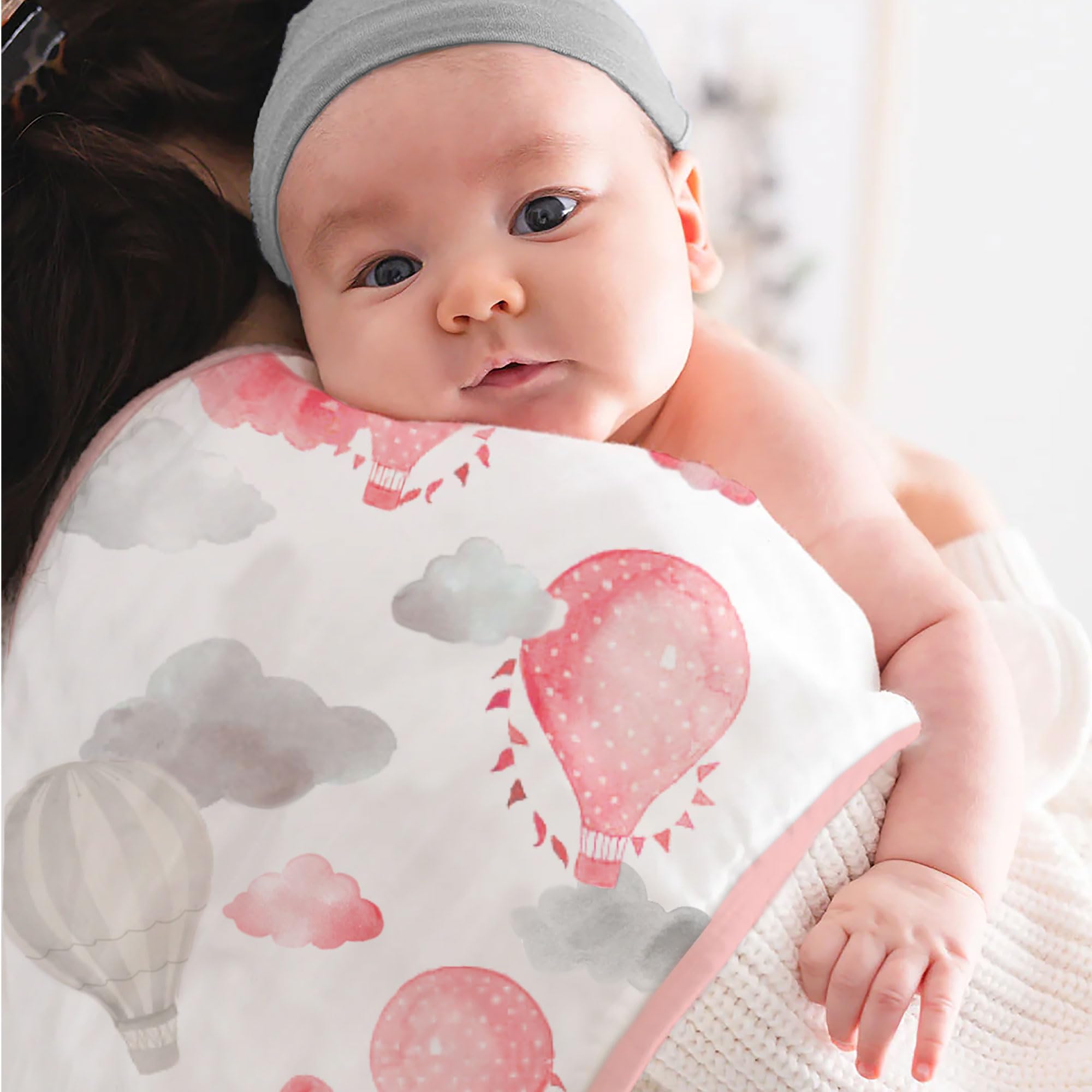 Featherhead Paquete de 5 paños de muselina para bebé, 22 x 11 pulgadas, trapos de muselina de algodón de alta calidad y rizo, paños de muselina súper suaves y absorbentes para niños y niñas, para baby