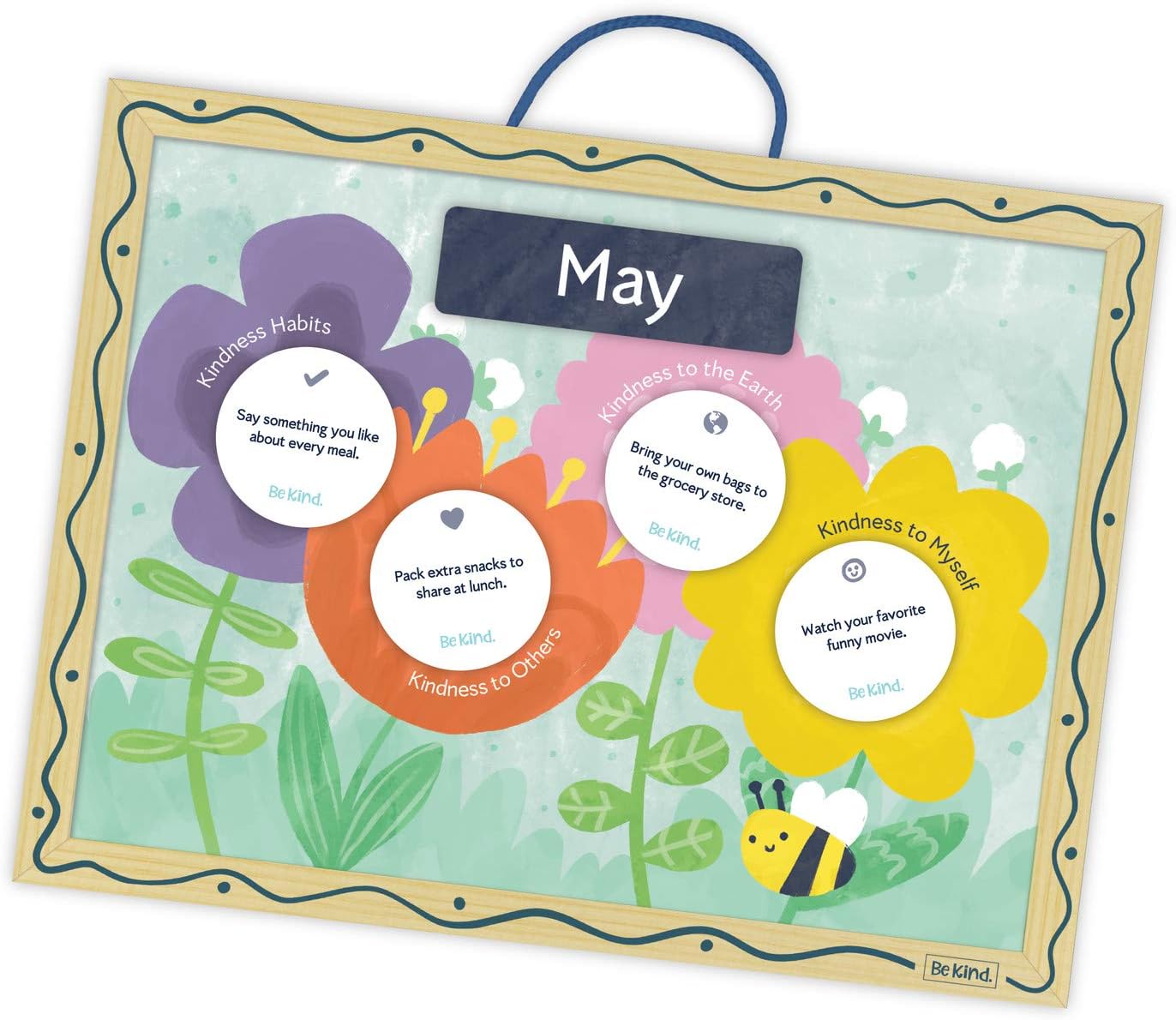 Peaceable Kingdom A Year of Kindness Calendar, Monthly Activity Board of Caring Activities