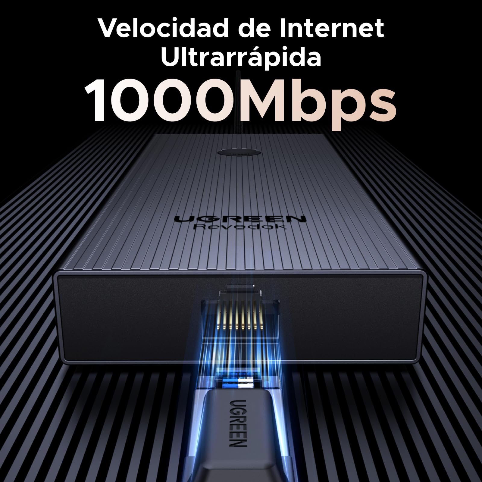 UGREEN Revodok Pro 1091 10Gbps Hub USB C HDMI 4K 60Hz Ethernet Gigabit PD 100W Lector de Tarjeta SD TF Puertos de Datos 2A2C Docking Station Compatible con MacBook Neo iPad Air iPhone 17 Pro MAX