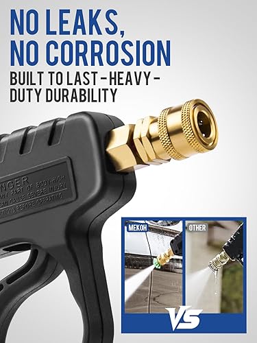 Miniatura 7 de MEKOH Pistola de Lavadora a Presión Corta, Pistola de Rociado de Lavadora a Presión Stubby de 5000PSI para Lavado de Autos, Pistola de Espuma de