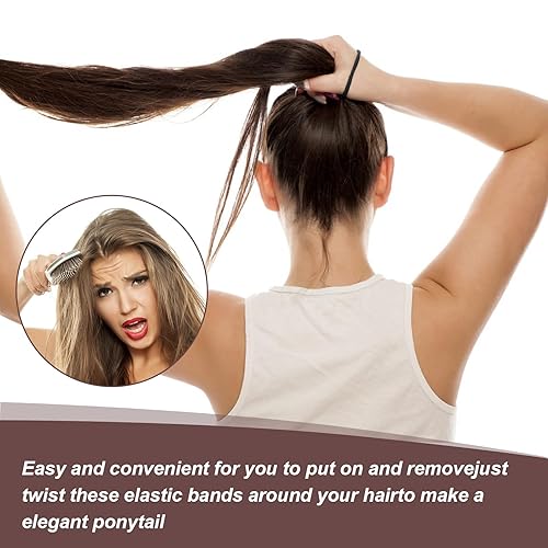 Miniatura 3 de Bobbles para el cabello para mujer, 100 ligas de nailon para el cabello sin daños para cabello grueso, bandas suaves sin costuras, ligas para el