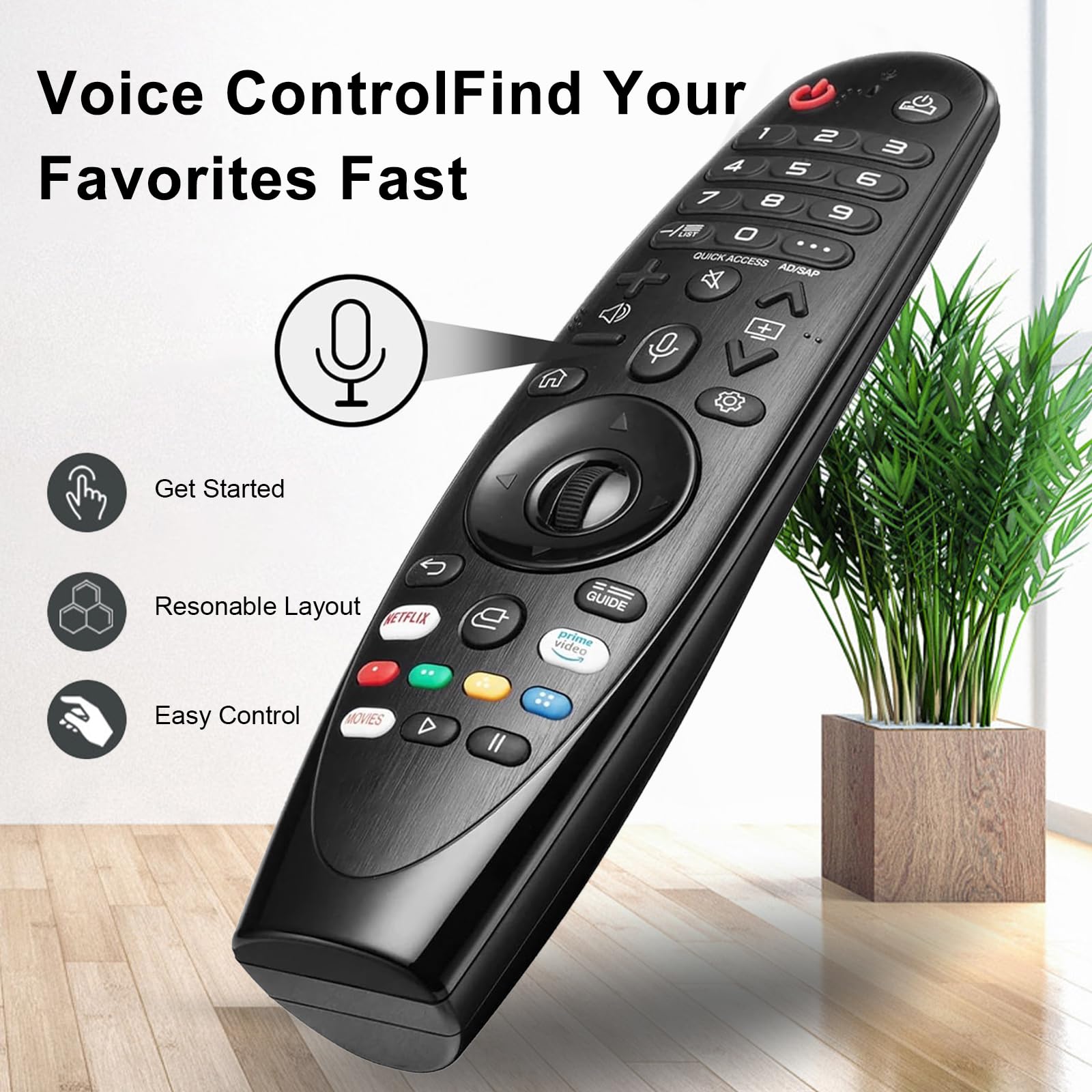 Remote Control for L-G Smart TV AKB75855501 Bluetooth Voice Remote Control with Alexa Voice and Pointer Function Replace AN-MR20GA MR19BA MR18BA MR650A - Image 4