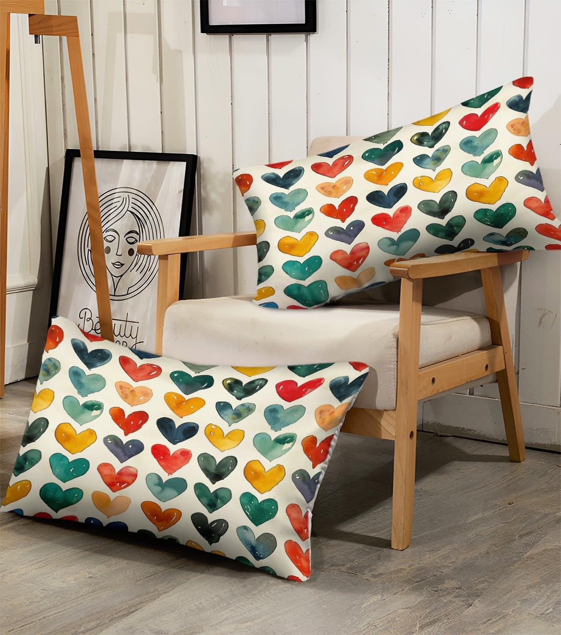 Biancheria da letto colorata, 240 x 220 cm, per bambini, ragazzi e adolescenti, per letto singolo, blocco d'amore, copripiumino stampato, con chiusura lampo e federa da 80 x 80 cm