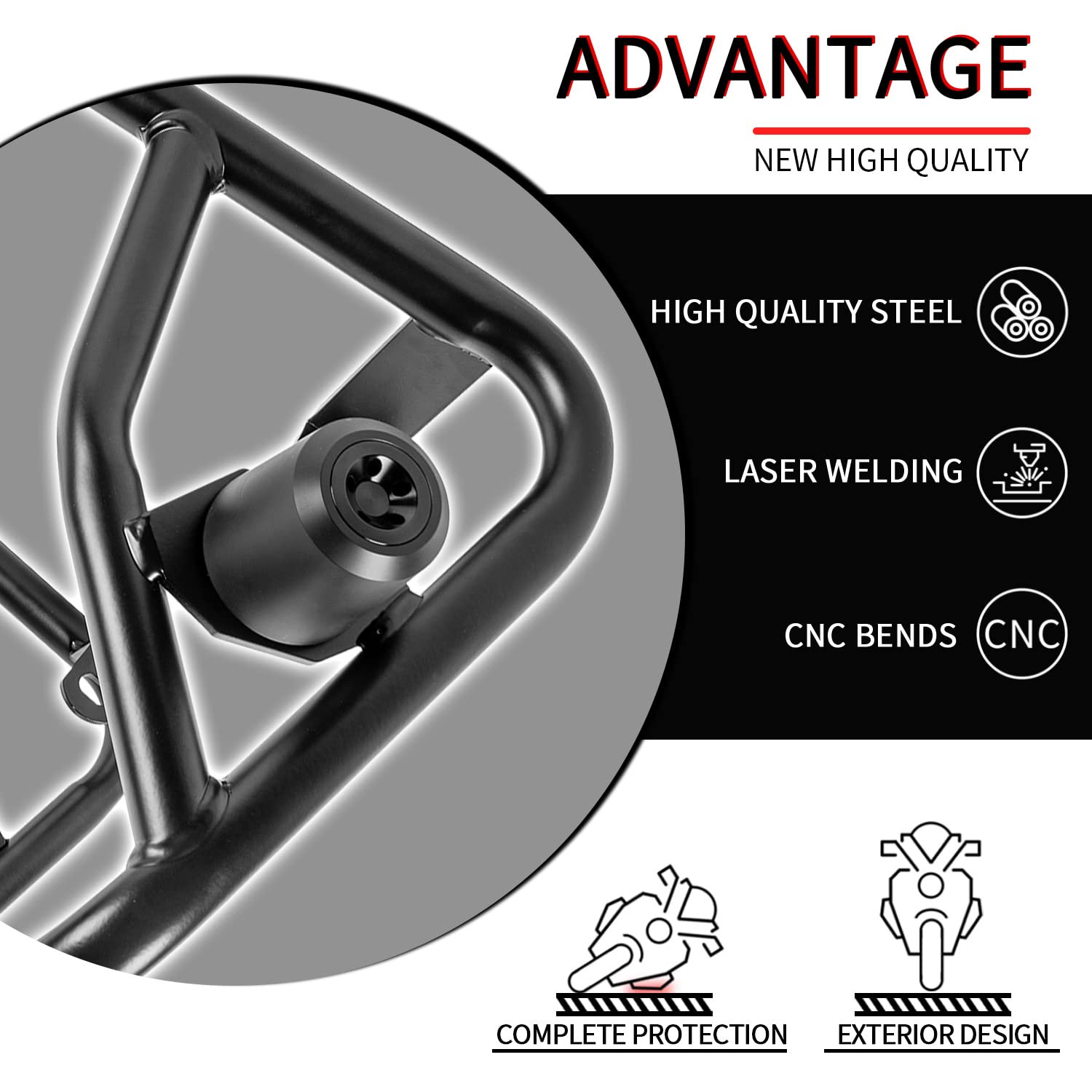 Barras de choque de carretera para moto, marco deslizante, parachoques, tanque y barra de protección del motor para Ka.wasaki Z650RS Z650 RS Z 650 RS 2022 2023 Protector contra caídas de tanque de gas