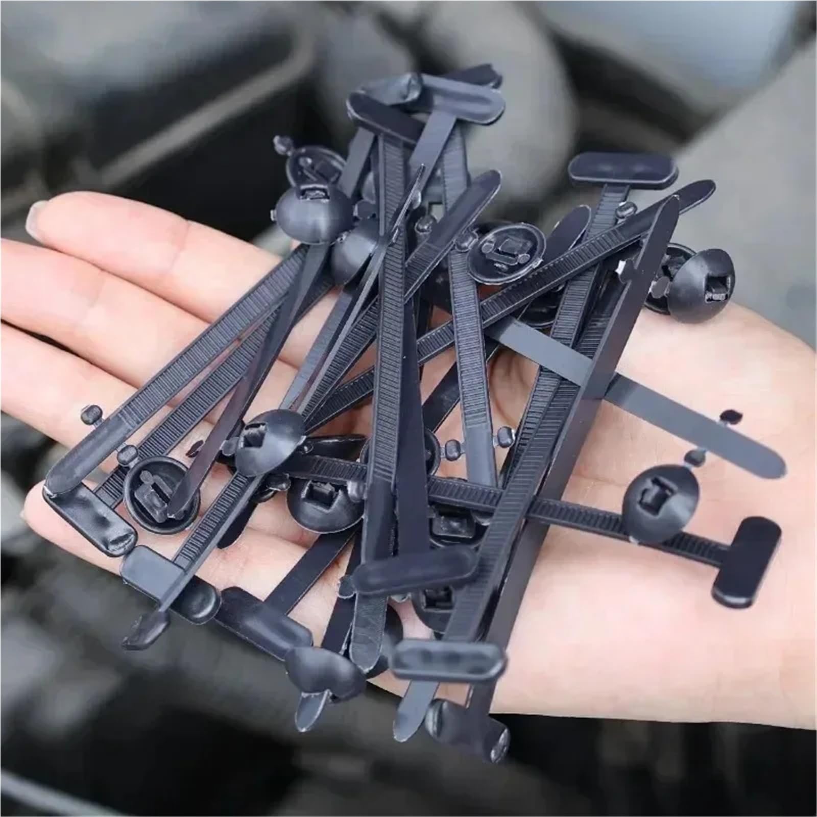 Fascette per cerniere da 1000 a 100 pezzi, autobloccanti, in nylon, universali, resistenti, con perno e bottone, cinghie di fissaggio per riparazione quotidiana dell'auto (1000 pezzi)