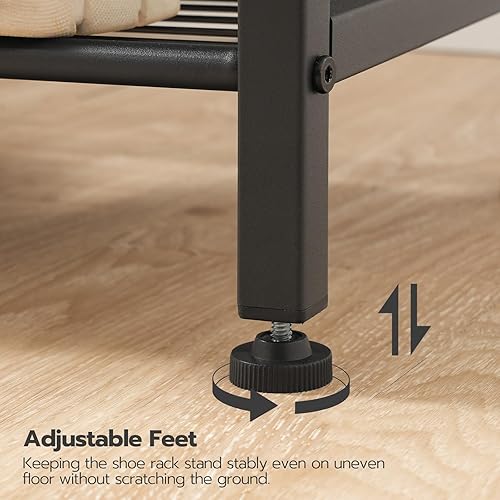 Miniatura 8 de HOOBRO Zapatero de 12 niveles, organizador de almacenamiento de zapatos de gran capacidad para 35-45 pares de zapatos, estante de zapatos de pie con