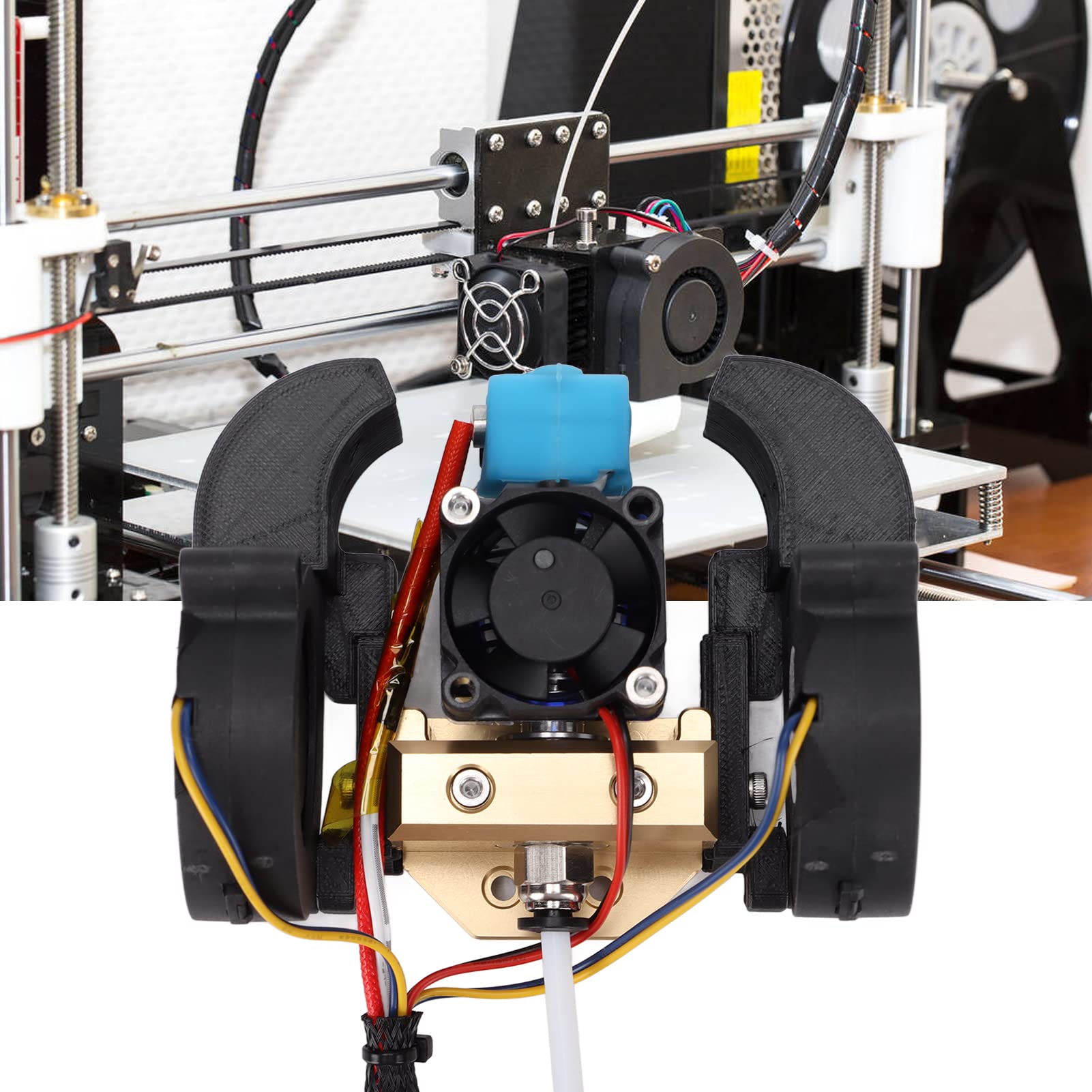 Tout Métal V6 Hotend 24V, 1.75mm, avec 3 Ventilateurs, pour CR 10, pour CR 10S, pour CR 10 S4, pour Imprimante 3D CR 10 S5