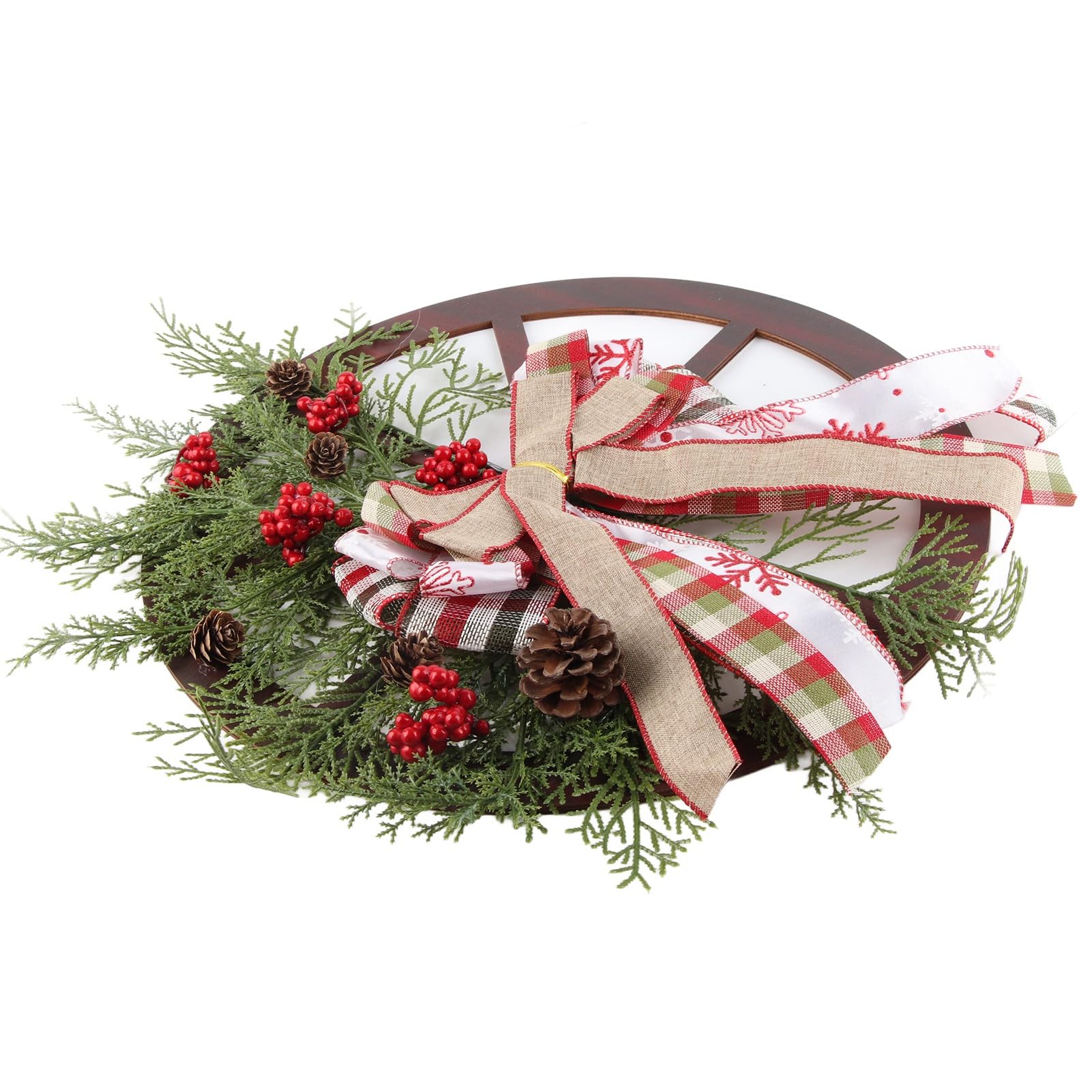 Couronnes De Noël De Ferme Pour Porte D'entrée, Couronnes De Rotin De 14 Pouces Pour Decorer Noel 2021 Cloches Dorees Hang Center Door Couronne D’hiver
