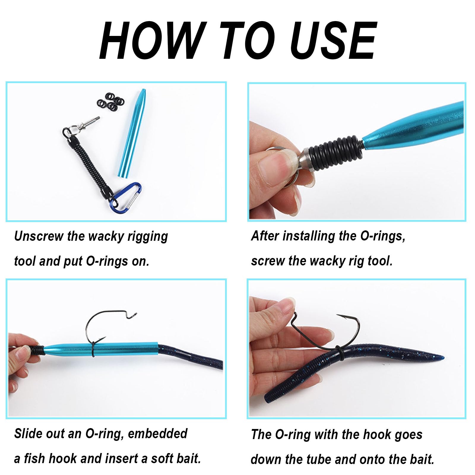 ワーム シンプルリング Amazon | Booms釣りWackyツールとOリングtoプラスチックワーム