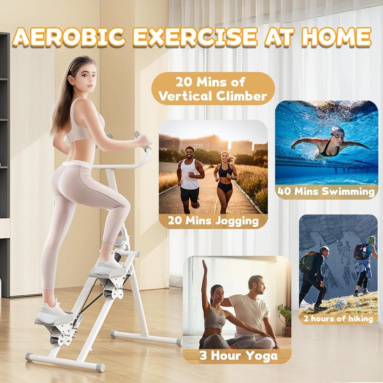 Pionowa maszyna do ćwiczeń cardio z regulowanymi funkcjami do domowego fitnessu i treningu całego ciała