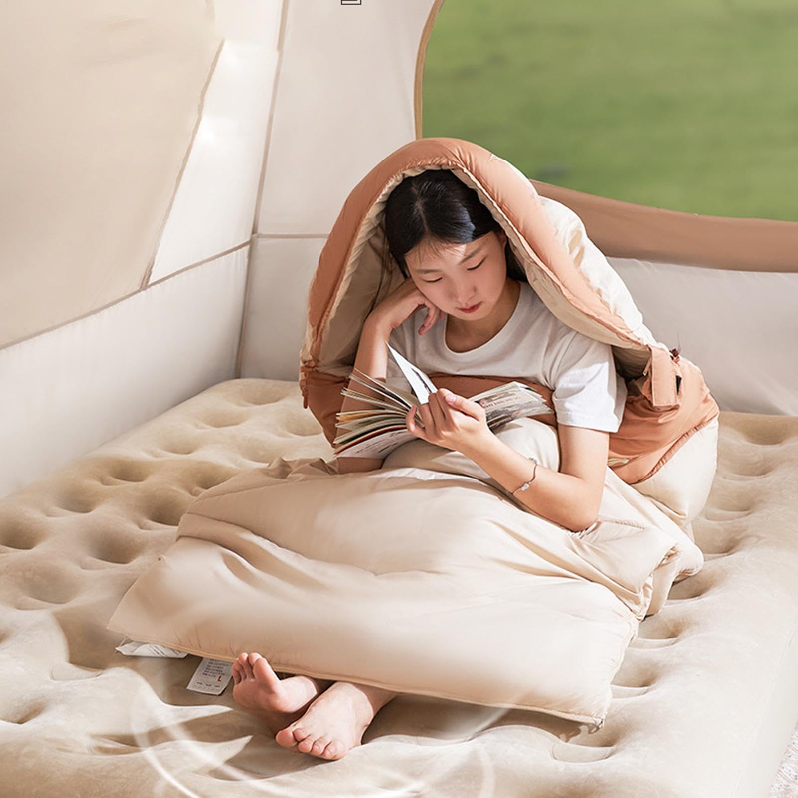 Lekka torba kempingowa | Outdoor Nap Mat | Ciepły sprzęt kempingowy | Wygodna torba na wędrówki, torby do spania, przenośna mata do spania, mata do spania, akcesoria turystyczne na kemping, do spania