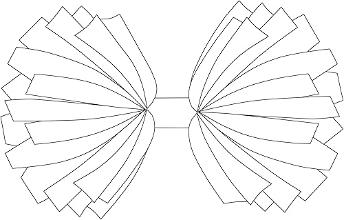 Miniatura 2 de Danzcue Paquete de 2 pompones de plástico de 6 pulgadas con mango de bastón (negro y dorado, talla única)
