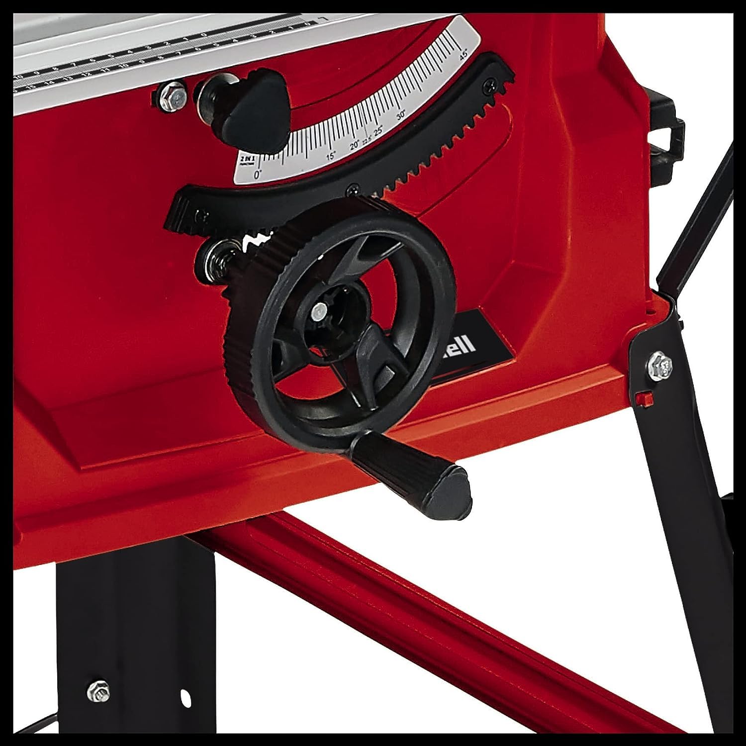 Sega circolare da banco TC-TS 2025/3 di Einhell (max. 2.000 watt, guida angolare, guida parallela, collegamento di aspirazione sulla scocca e protezione lama, lama in metallo duro inclusa)