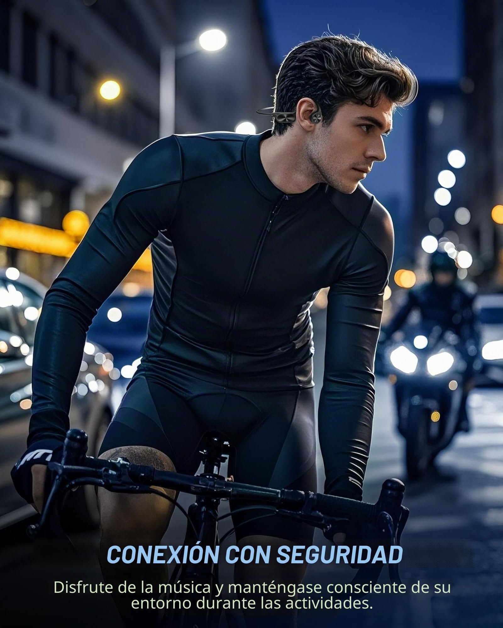 WalkerFit Auriculares Conducción Ósea Bluetooth 5.4, Auriculares Natación IPX8 Impermeables con MP3 Acuáticos 32GB, Cascos Open Ear Inalámbricos Deportivos para Natación, Correr, Ciclismo (Negro)