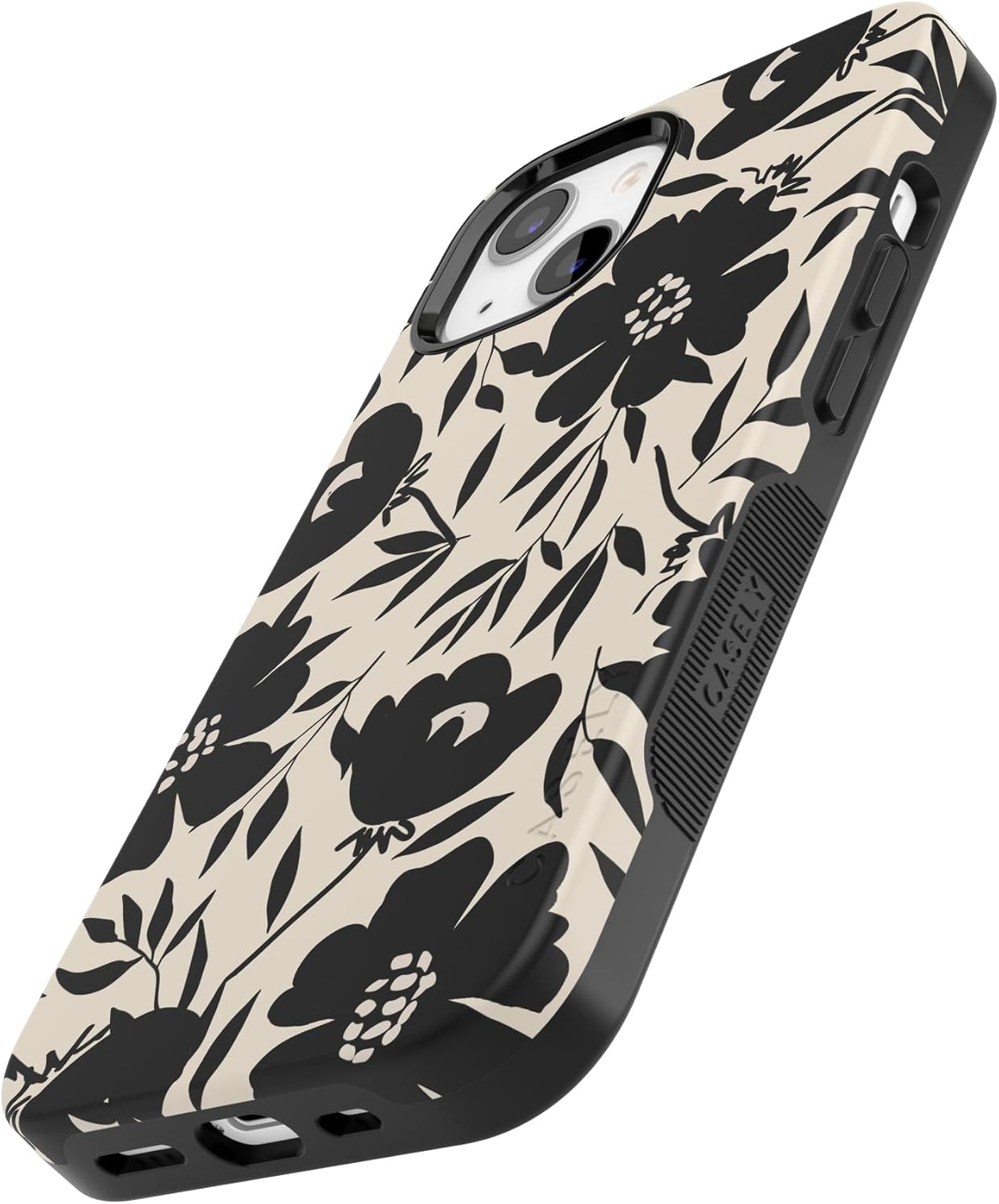 Casely iPhone 13 Case | Dark Fantasy | Contrast Floral | Bold Protective Design | Compatible with MagSafe